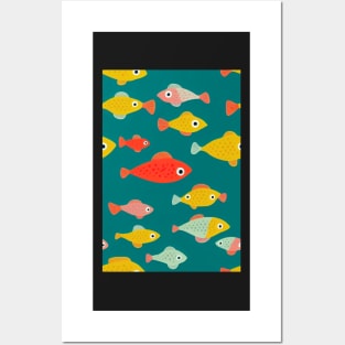 Fish pattern, a perfect gift for Anglers, Fisherman or any Nature Lover #3 Posters and Art